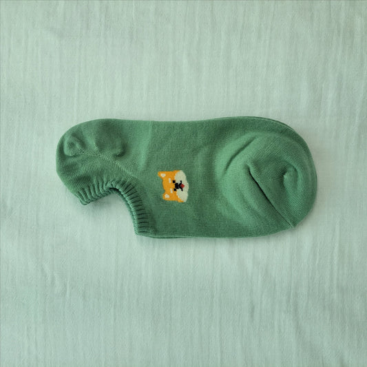 Embroidered No-Show Socks Set (5 Pairs) | Cute Korean-Style Low-Cut Socks